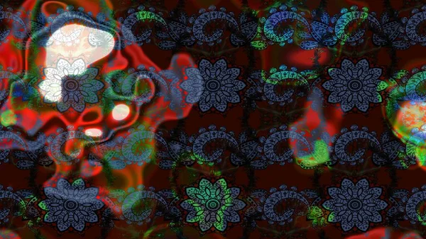 Güzel kumaş deseni. Düz Çiçek Elementleri Tasarımı. Renkli Yaz Temalı eskiz kalıbı. Raster illüstrasyonunda çiçek deseni çizimi.