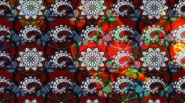 Kırmızı ve siyah renkte çiçekler. Raster düz çiçek çizim deseni. Tasarım hediye paketi, tebrik kartları, posterler ve afiş tasarımı.