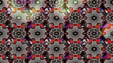 Küçük çiçekteki sevimli çiçek deseni. Robot resim. Raster illüstrasyonu.