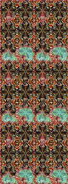 Kumaş, tekstil, duvar kağıdı baskısı için. Raster illüstrasyonu. Tomurcukları çiçek olan sevimli bir çiçek deseni. Eskiz geçmişi. Raster. Antika retro tarzı.