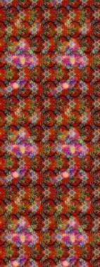 Raster illüstrasyonu. Eskiz tarzı kahverengi ve kırmızı renkler. Şirin karalamalı çiçek desenli çizim. El yapımı çiçek ve bitki koleksiyonu. Raster illüstrasyonu.