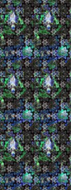 Kıvırcık, parlak örgü. Güzel, parlak, pürüzsüz kumaş, tuval. Çiçek çelengi. Raster illüstrasyonu. Eski moda arka plan. Desen, çizim, çiçek sınırı..