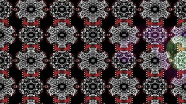 Raster düz çiçek çizim deseni. Hediye ambalaj kağıdı, tebrik kartları, posterler ve pankart tasarımı. Siyah ve gri renkte çiçekler.