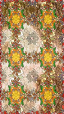 Düz Çiçek Elementleri Tasarımı. Çiçekli eskiz arkaplanı. Çocuk stili. Renkli Bahar Teması çizim şablonu.