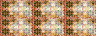 Raster illüstrasyonu. Bej ve nötr renklere karalamalı çiçek deseni çiz.