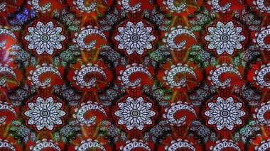 Siyah ve gri renklerde. Raster deseni. Raster illüstrasyonu. Küçük çiçekteki sevimli çiçek deseni. Soyut çiçek çizim kalıbı arkaplanı.