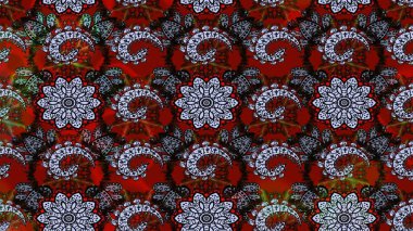 Çiçek desenli eskiz. Siyah ve kırmızı renkte çiçekler. Tişört baskısı için çiçek boyama rasteriName.