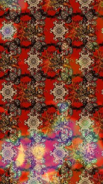 Raster illüstrasyonu. Modaya uygun kumaş deseni. Tony 'nin kumaş kalıbını çiz. Küçük çiçekte sevimli çiçek deseni var..