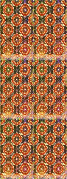 Kahverengi ve turuncu renklerde, altın elementli, pürüzsüz desen. Şam tasarım için kusursuz desen.