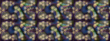 Raster illüstrasyonu. Gri ve kahverengi renkli çiçekler. Kusursuz çiçek deseni duvar kağıdı için kullanılabilir.