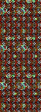 Düz Çiçek Elementleri Tasarımı. Raster illüstrasyonundaki çiçek desenli çizim. Kahverengi ve kırmızı renkte çiçekler. Renkli Bahar Teması çizim şablonu.