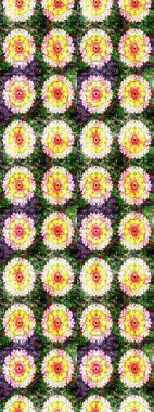 Küçük çiçekte güzel bir desen. Moda baskıları için zarif bir şablon. Motley illüstrasyonu. Kusursuz. Çiçekli bahar çiçekleri. Küçük renkli çiçekler..