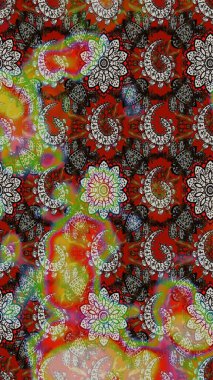 Gri ve kahverengi renkli çiçekler. Tropik çiçek desenleri. Raster illüstrasyonu.