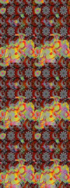 Çiçekli güzel suluboya desen. Gri ve kırmızı renklerde. Raster illüstrasyonu.