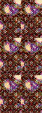 Cute floral pattern in the small flower. Abstract sketch pattern on brown and beige colors with bright flowers. Elegant raster texture with floral elements.