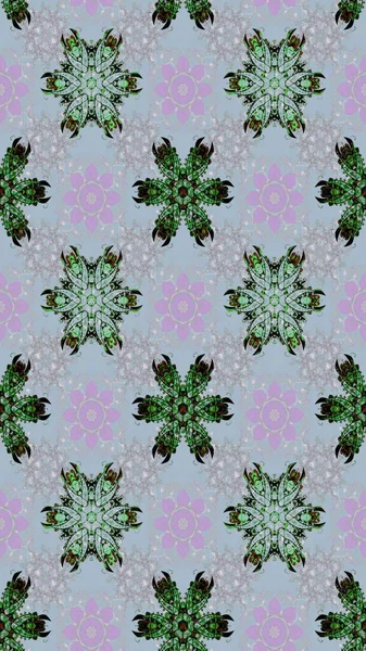 Suluboya çizimi. Gri ve mavi renkte çiçekler. Çiçekli eskiz deseni. El çizimi.