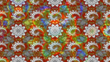 Raster güzel bir çiçek deseni çizmiş. Nazik romantik baskı. Tatil havası. Bahar mevsimi. Kahverengi ve gri renkte çiçekler.