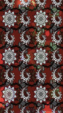 Gri ve kahverengi renkli çiçekler. Çiçekli çiçek deseni, suluboya. Raster illüstrasyonu. Renkli Bahar Teması eskiz kalıbı. Düz Çiçek Elementleri Tasarımı.