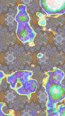 Fantezi çiçekli eskiz deseni, doğal duvar kağıdı, çiçek desenli kıvrım çizimi. Paisley el çizimi elementler. Ev dekoru.