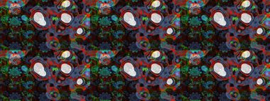 Düz Çiçek Elementleri Tasarımı. Renkli Bahar Teması eskiz kalıbı. Raster..