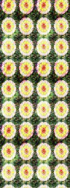 Küçük çiçekteki sevimli çiçek deseni. Raster illüstrasyonu. Çizim.