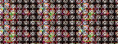 Çiçekli eskiz çizimi. Düz Çiçek Elementleri Tasarımı. Siyah ve kahverengi renkte çiçekler. Renkli Yaz Teması çizim şablonu.