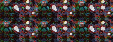 Düz Çiçek Elementleri Tasarımı. Renkli Bahar Teması eskiz kalıbı. Raster..