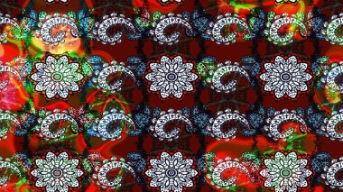 Suluboya çizim kalıbı. Çiçek izi. Suluboya tarzında kırmızı ve kahverengi renkte çiçekler.