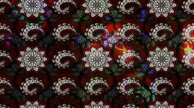 Raster Güzel kumaş deseni. Çiçek arkaplan ile soyut zarafet çizim deseni.