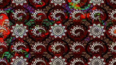 Renkli Bahar Teması eskiz kalıbı. Çiçek desenli eskiz, yaz çiçekleri. Siyah ve kahverengi renkte çiçekler. Düz Çiçek Elementleri Tasarımı.