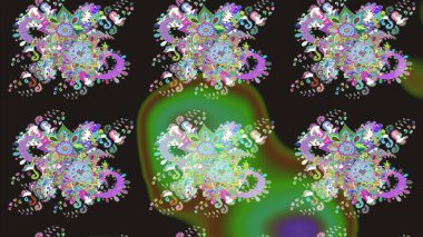 Raster illüstrasyonu. Güzel kumaş deseni. Bahar çiçekli güzel bir çiçek deseni..