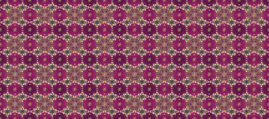 Altın şablonu çiz. Raster oryantal süs. Altın elementli mor, kahverengi ve gri renkteki çizim deseni.