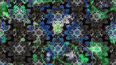 Vadinin gri ve siyah renkli çiçekleri. Çiçeksel çizim kalıbının çizimi.