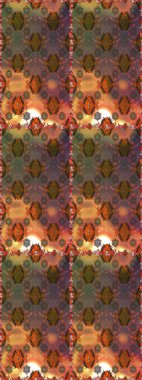 Suluboya, elle çizilmiş. Vadinin çiçekleri kahverengi ve turuncu renklerde. Raster - stok. Kusursuz arkaplan deseni.