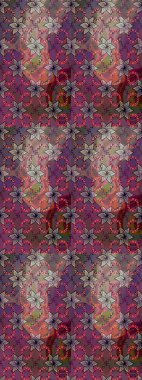 Küçük kahverengi ve mor renkte güzel bir besin torbası deseni, çiçekler. Tekstil, kumaş, kapaklar, duvar kağıtları, baskı, naylon, koleksiyon defteri, örgü, dekupaj için güzel bir eskiz. Millefleurlar.