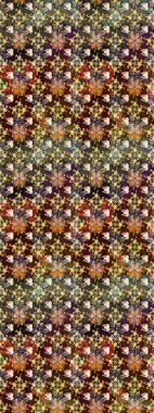 Kusursuz çiçek deseni. Raster illüstrasyonu. Kahverengi ve bej renkli çiçekler. Asya tekstil tarzında. Raster illüstrasyonu.