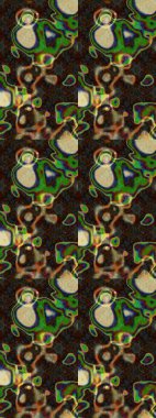 Kahverengi ve gri renkli çiçekler. Raster düz çiçek çizim deseni. Tasarım hediye paketi, tebrik kartları, posterler ve afiş tasarımı.