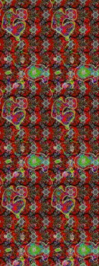 Yumuşak, bahar çiçekli arka plan. Kırmızı ve kahverengi renkte çiçekler. Raster çiçek desenli ve çiçekli..