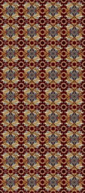 Kahverengi, bej ve gri üzerine altın rengi, klasik barok çiçeksiz desenler. Kahverengi, bej ve gri renklerde altın element. Süslü raster dekorasyonu. Lüks, kraliyet ve Viktorya dönemi konsepti.