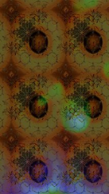 Küçük çiçekteki sevimli çiçek deseni. Soyut çiçek çizim kalıbı arka planı. Kahverengi renklerde. Raster deseni. Raster illüstrasyonu.