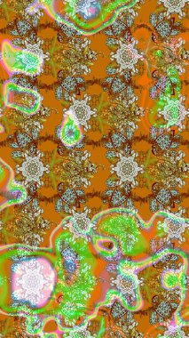 Kullanılabilir Tekstil, tebrik kartı, boyama kitabı, telefon durumda yazdırma için. Hint çiçek desenli madalyon desen. Raster kına dövme tarzı. Etnik Mandala süsleme.