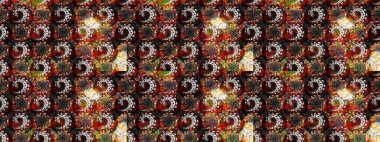 Raster stili kumaş deseni. Çiçekler suluboya çizim deseni.