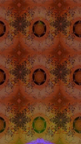 Renkli Bahar Teması eskiz kalıbı. Raster illüstrasyonu. Çiçek desenli çizim. Kahverengi renkli çiçekler. Düz Çiçek Elementleri Tasarımı. Asya tekstil tarzında.