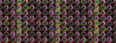 Raster illüstrasyonu. Siyah ve kahverengi renkli Asya tekstili. Çiçek desenini çiz.