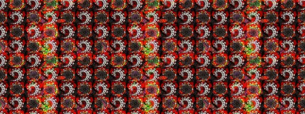 Halk tarzı. Moda baskıları için zarif bir şablon. Modern çiçek arkaplanı. Parlak renkli çiçekleri olan ve siyah ve kırmızı renkte yaprakları olan muhteşem bir çiçek deseni..