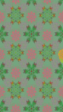 Modern çiçek arkaplanı. Halk tarzı. Parlak renkli çiçekli ve yeşil yapraklı harika bir çiçek deseni. Moda baskıları için zarif bir şablon.