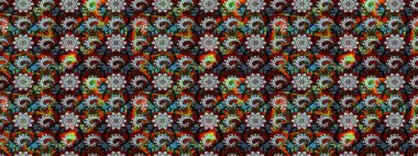 Zarif, parlak ve eskiz siyah ve kırmızı çiçek desenli. Sabıka baskıları, bebek kıyafetleri, duvar kâğıtları, paket kutuları vb..