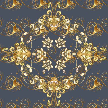 Altın kaplamalı hoş bir zemin. Altın elementlerle güzel renklerde desen. Lüks mobilyalar. Klasik mobilya tarzı. Oyma. Kusursuz ahşap oyma. Küçük bir alan derinliği. Patina..