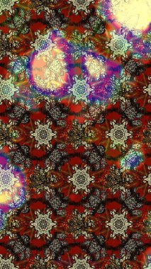 Kahverengi ve gri renkli çiçekler. Düz Çiçek Elementleri Tasarımı. Sketch Colour Spring Theme eskiz kalıbı. Sevimli çiçek raster deseni.