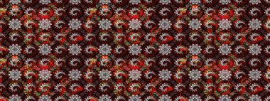 Güzel kumaş deseni. Düz Çiçek Elementleri Tasarımı. Renkli Yaz Temalı eskiz kalıbı. Raster illüstrasyonunda çiçek deseni çizimi.